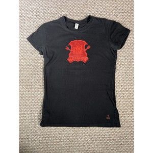 Kid Rock Red Stag by Jim Beam Womens Lg T-Shirt Black Short Sleeve Tultex